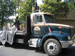 Truck that brought POW Sculpture